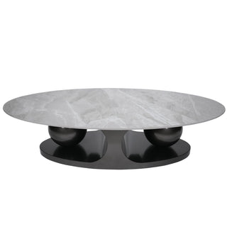 Liberty Center Table With Marble Top And Metal Base