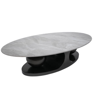 Liberty Center Table With Marble Top And Metal Base
