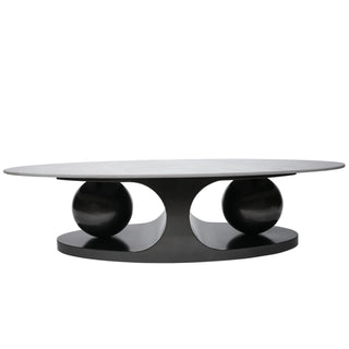 Liberty Center Table With Marble Top And Metal Base