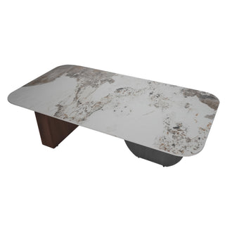 Ohio Center Table With Marble Top And Iron Base