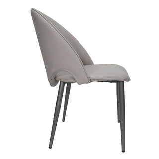 Savona Dining Chair With Metal Legs - White