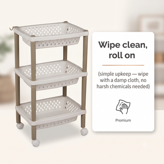 Utility Storage Trolley With Wheels