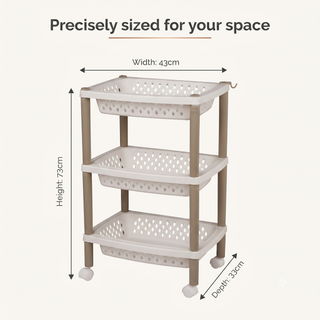 Utility Storage Trolley With Wheels