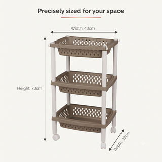 Utility Storage Trolley With Wheels