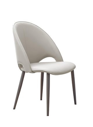 Savona Dining Chair With Metal Legs - White