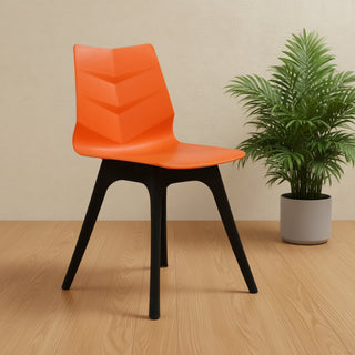 Leon Cafeteria Outdoor Plastic Chair - Orange