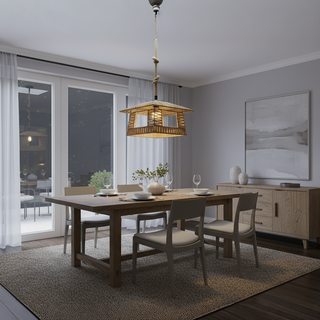 Heliora Woven Square  Pendant Light