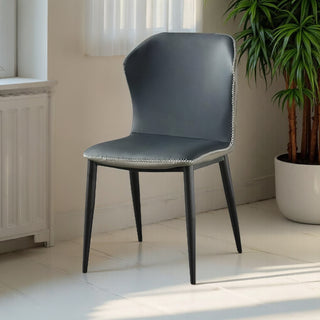Maya Dining Chair with Metal Legs - Grey