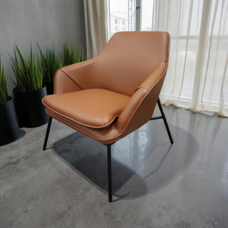 Miami PU Leather Chair - Brown