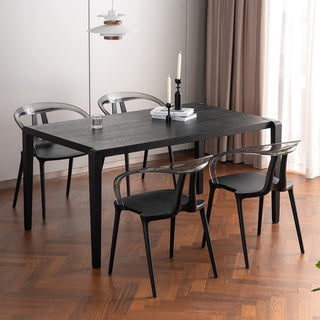 Oslo Molded Plastic Armless Chair - Black