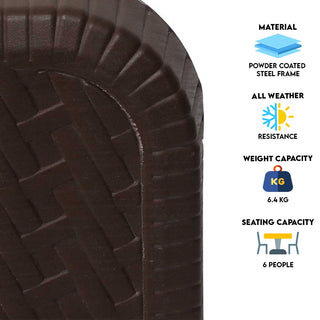 1.8 Meter Portable Folding HDPE Outdoor Picnic Garden Table - Brown