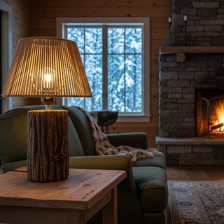 Twilight Aura Woven Table Lamp