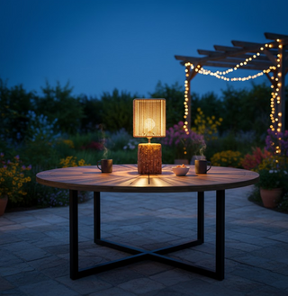 Aurora Timber Weave  Square Table Lamp