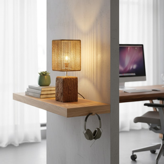 Aurora Timber Weave  Square Table Lamp