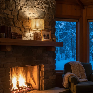 Aurora Timber Weave  Square Table Lamp