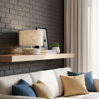 Velora Wood &  Linen Table Lamp