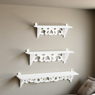 Urbancart Wall Mounted Decorative Wall Shelf  (Number of Shelves - 3, White)