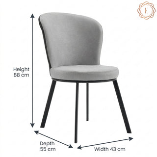Metal Chair with Cushion - Grey