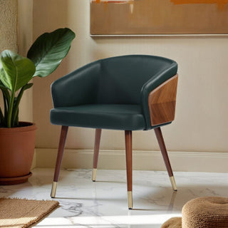 Zurich Leather Dining Chair - Green