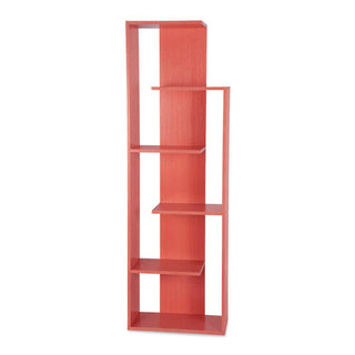 Wooden Wallshelf Book Organizer Rack - Red