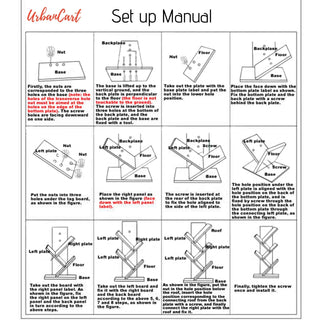 5 Tier Tree Bookshelf / Rack Organizer  - Brown CABINET + BOOKSHELF urbancart.in