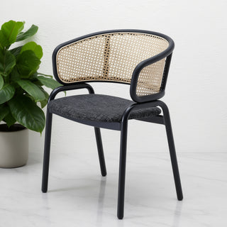 Milan Dining Chair With Metal Legs - Grey