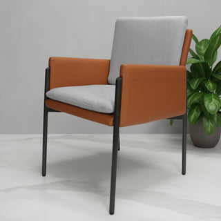 Cairo Leather Chair With Cushion - Beige