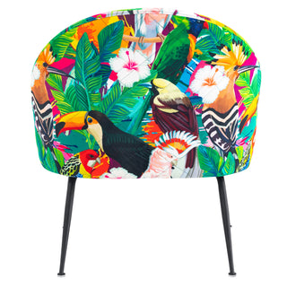 Modern Upholstered Lounge Chair with Foot Rest - Multicolor Chair urbancart.in