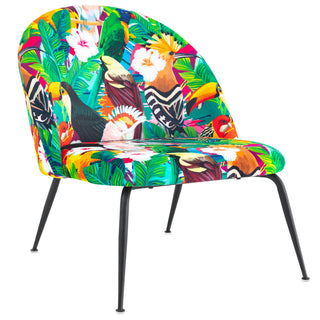 Modern Upholstered Lounge Chair with Foot Rest - Multicolor Chair urbancart.in