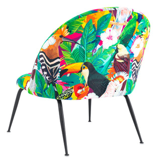Modern Upholstered Lounge Chair with Foot Rest - Multicolor Chair urbancart.in