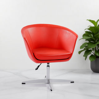 Valencia Revolving Aluminum Base Lounge Chair - Red