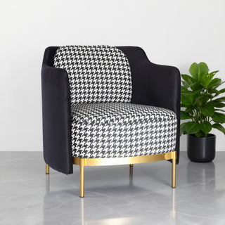 Paris Fabric PVD Coated Frame Lounge Chair