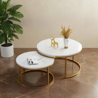 BARCA Nesting Center Table - Golden-White