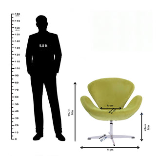 Siri Accent Fabric Lounge Chair - Green