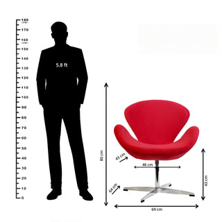 Siri Accent Fabric Upholstered Lounge Chair - Pink